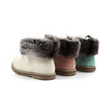 Fur boots lace up round toe - Offy'z6
