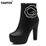 Flower styled Mid Calf Heel Zipper wear - Offy'z6