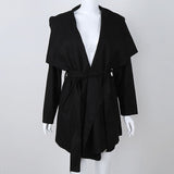 Ruffled Lapel Women'z trench-coat - Offy'z6