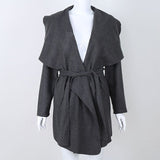 Ruffled Lapel Women'z trench-coat - Offy'z6