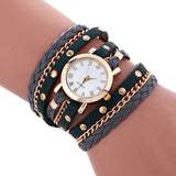 Wrap Around Fashion Bracelet Lady Womans Wrist Watch - Offy'z6