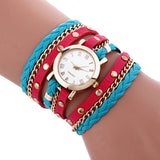 Wrap Around Fashion Bracelet Lady Womans Wrist Watch - Offy'z6