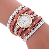 Wrap Around Fashion Bracelet Lady Womans Wrist Watch - Offy'z6