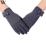 Flower Bow- tie Winter Gloves Women'z - Offy'z6