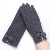 Flower Bow- tie Winter Gloves Women'z - Offy'z6