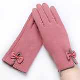 Flower Bow- tie Winter Gloves Women'z - Offy'z6