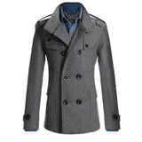 Slim Fit Overcoat Wool Blend Jacket - Offy'z6