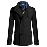 Slim Fit Overcoat Wool Blend Jacket - Offy'z6