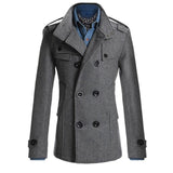 Slim Fit Overcoat Wool Blend Jacket - Offy'z6