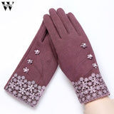 Flower  Fashion Winter  Gloves Women'z - Offy'z6