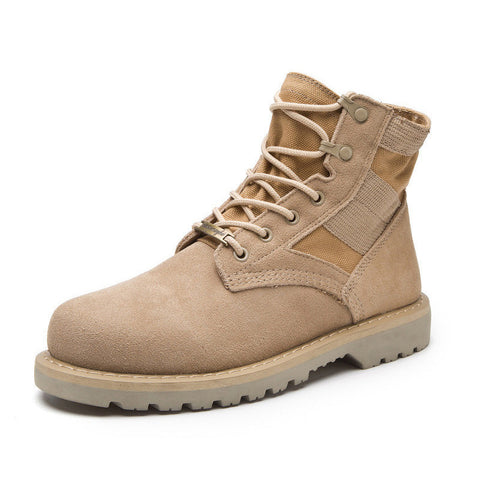High-Top Winter Leather Ankle Boots