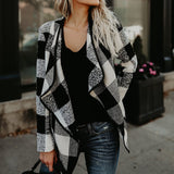 Plaid Vintage Wool Cardigan Blazers - Offy'z6