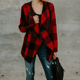 Plaid Vintage Wool Cardigan Blazers - Offy'z6