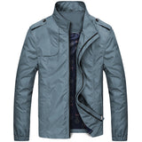 URBANFIND Stand Collar Man Fashion Jackets Size M-4XL Zipper Closure Men Solid Coats Simple Style Male Spring Autumn Outerwears - Offy'z6