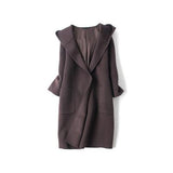 Winter Hooded Wool Coat Cashmere Coat 2017 Autumn And Winter New Wool Warm Woolen Jacket Fashion Simple Lady Red Coat17020 - Offy'z6