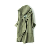 Winter Hooded Wool Coat Cashmere Coat 2017 Autumn And Winter New Wool Warm Woolen Jacket Fashion Simple Lady Red Coat17020 - Offy'z6