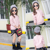 Solid Color Children's Leather Jacket - Offy'z6