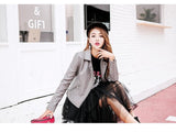 Womens Short Leather Winter Jacket - Offy'z6