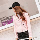 Womens Short Leather Winter Jacket - Offy'z6