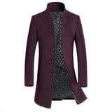 Business / Casual Peacoat Single Breasted Long Wool - Offy'z6