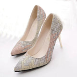 Plaid pointed toe Heels - Offy'z6