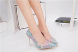 Plaid pointed toe Heels - Offy'z6