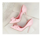 Side hollow pointed shallow mouth Heels - Offy'z6