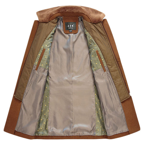 Wool Blend Slim Thick Cashmere Trench Coat