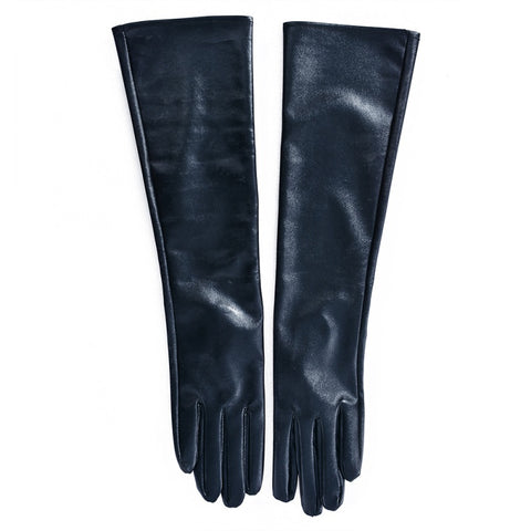Women's Faux Leather Elbow Gloves